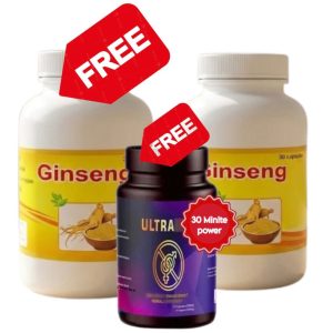 Premeum Ginseng Capsul 30 Pis . 1 টা কিনলে আরো 2 টা ফ্রি মোট 3 পিস [ 3 মাসের ফুল কোর্স ]